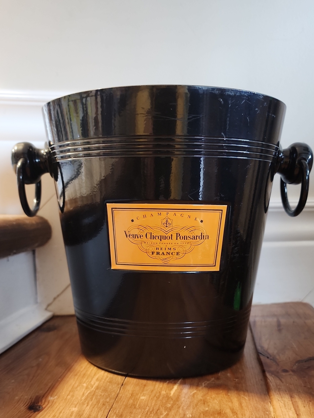 🍾Veuve Clicquot Ponsardin Black Metal Champagne Ice Bucket